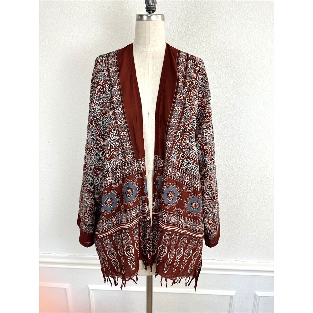 Serrv International Kimono O/S 1005 Cotton Bohemian Indian Festival